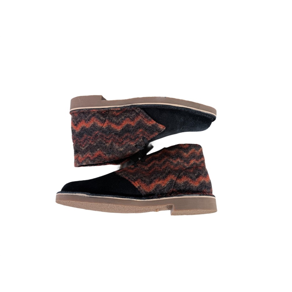 Clarks Bushacre 3 Chukka Boot NEW IN BOX Men 10 Black Red Wool Suede Lace Aztec - Picture 7 of 11